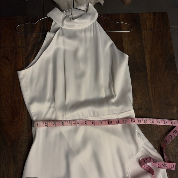 🤍 WAYF Ivory High-Neck Maxi Gown – Size Small - Picture 4 of 6